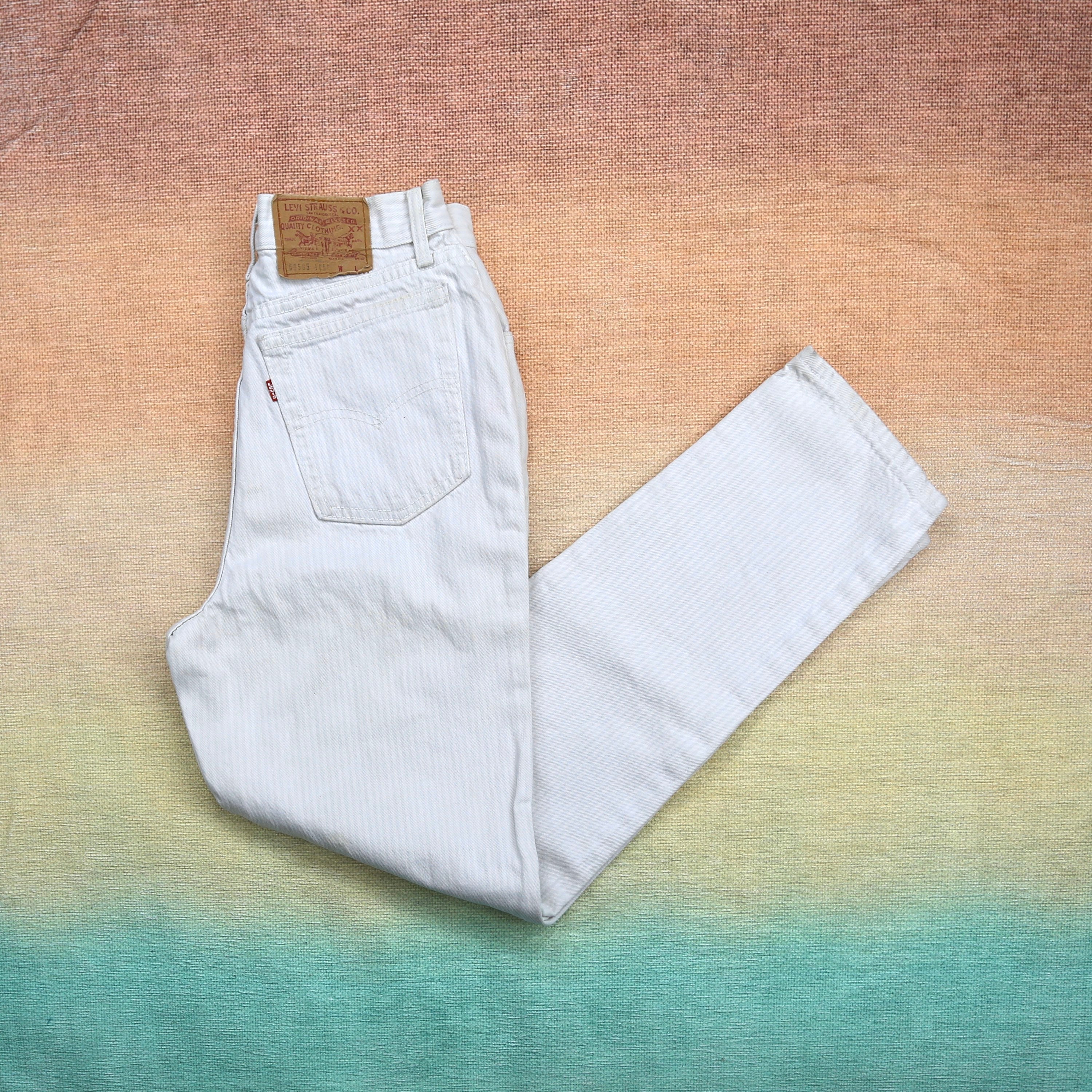 Vintage Levi's 505 White Pin Striped Jeans – Denim For Days