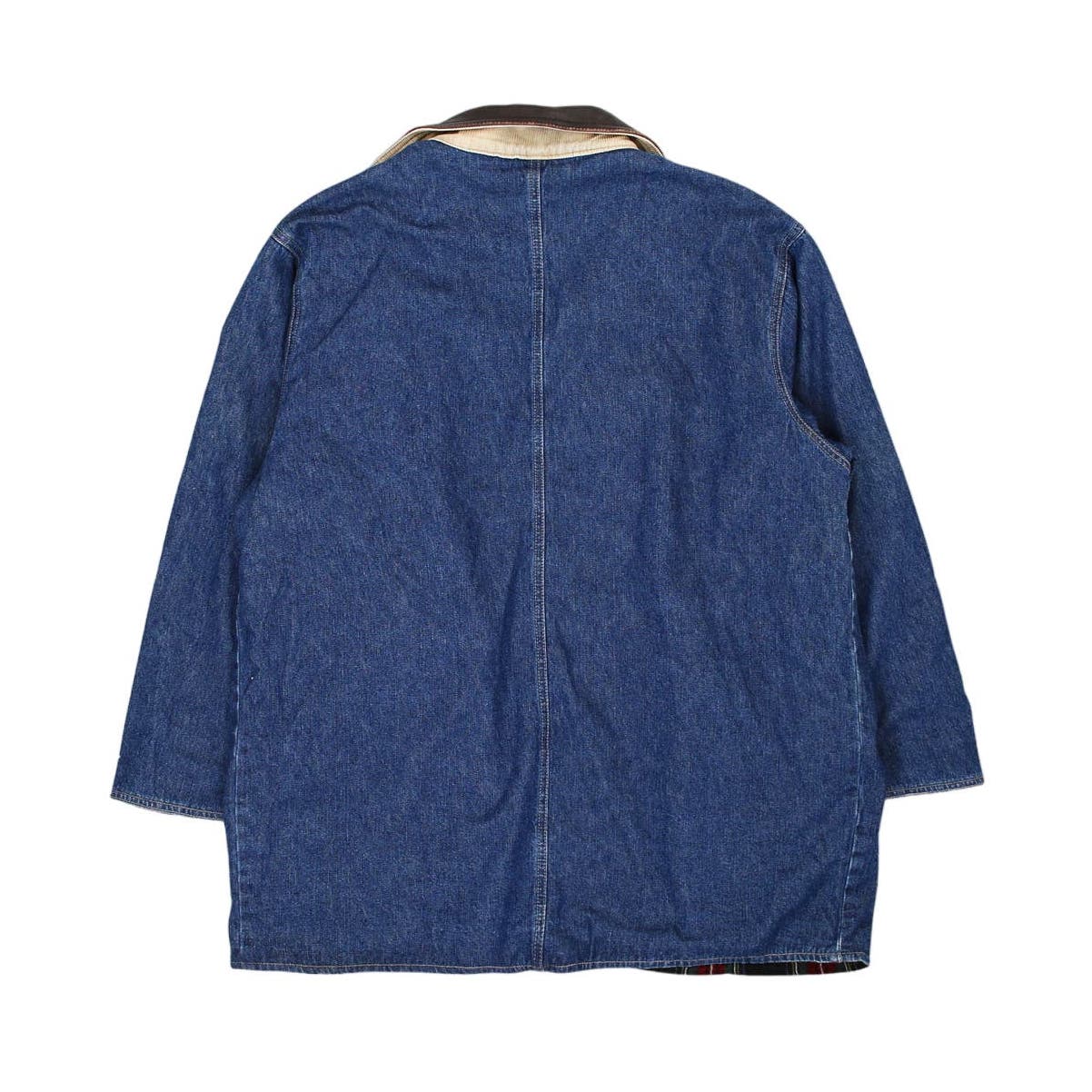 Vintage Reversible Denim and Plaid Jacket