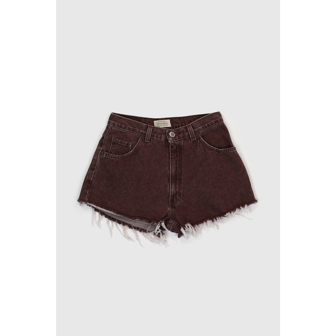 Vintage 90s Brown High Rise Distressed Shorts