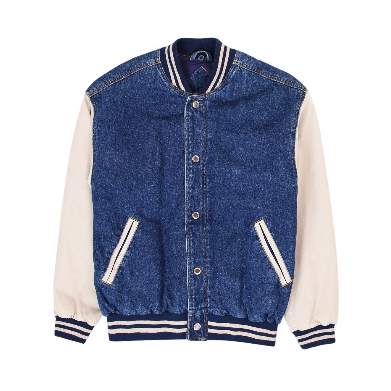 Vintage Two Tone Denim Bomber Jacket