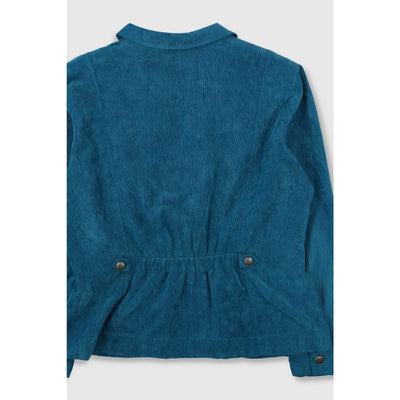 Vintage 90s Blue Corduroy Coat