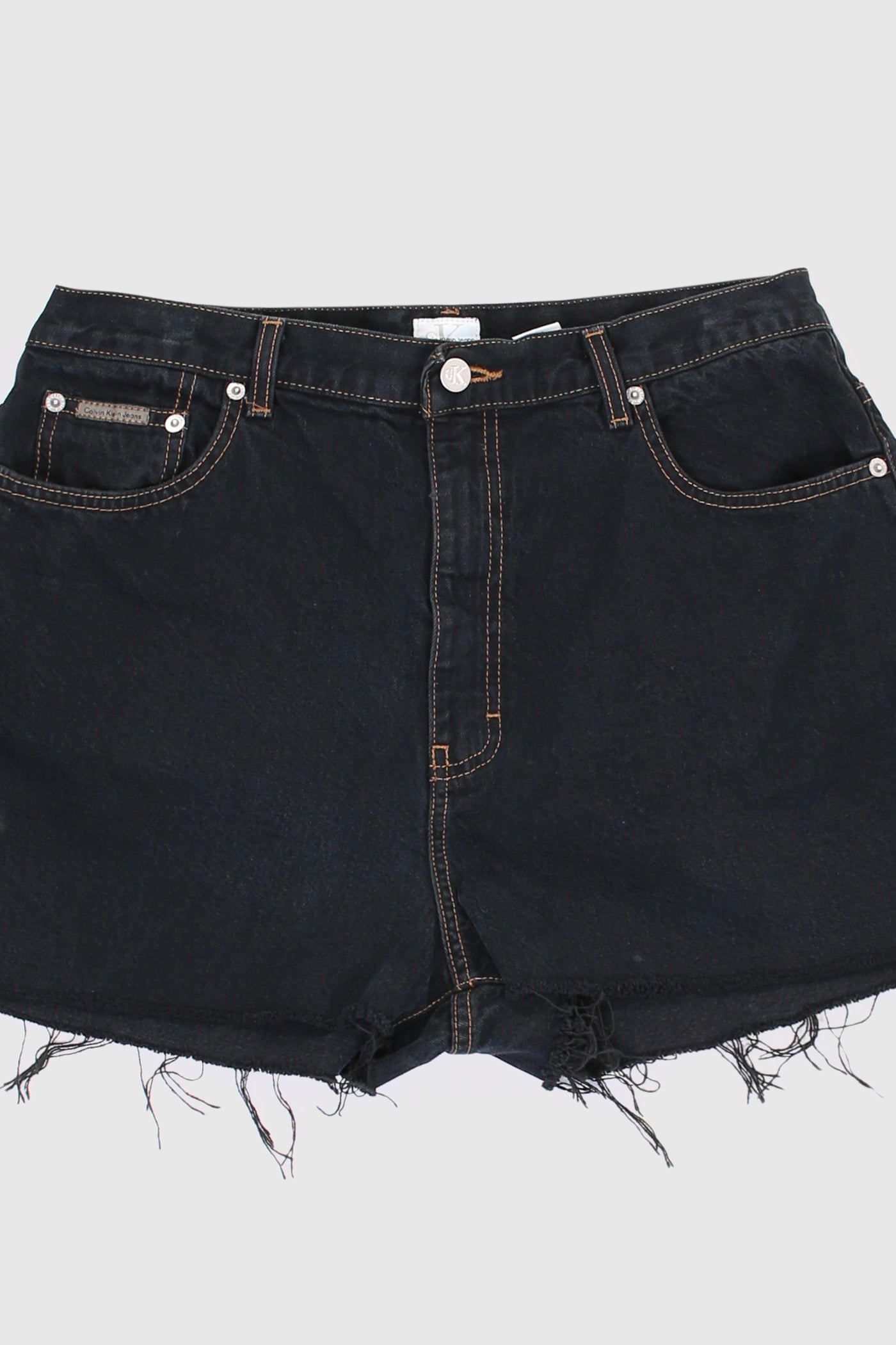 Vintage 90s Black Denim Shorts