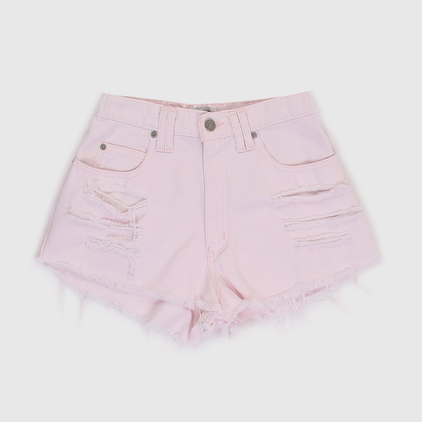 Vintage 90s Pastel Pink Distressed Shorts