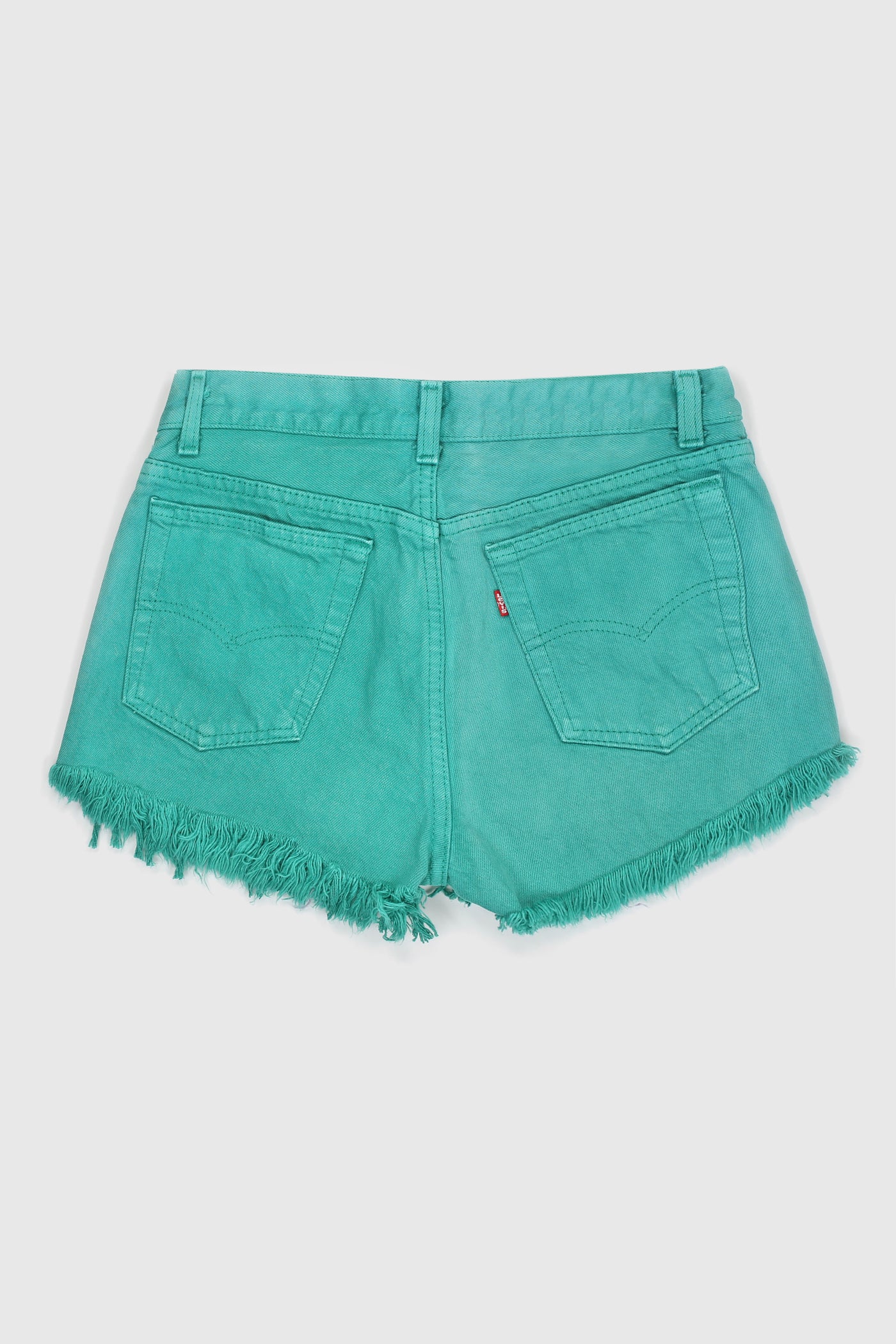 Vintage Levis 701 Mint Green Distressed Shorts