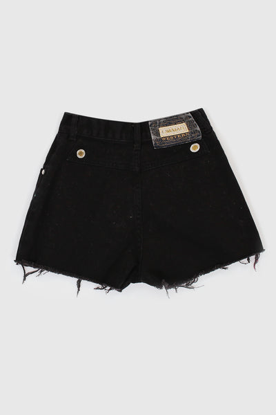 Vintage Black Distressed Shorts