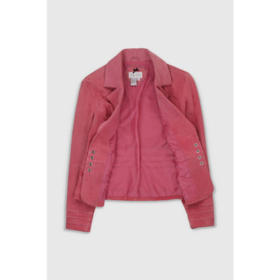 Vintage Y2K Pink Pleather Jacket