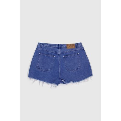 Vintage 90s Bright Blue Distressed Shorts