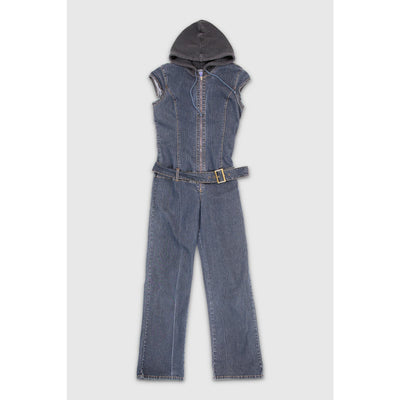 Vintage Y2K Hooded Denim Jumper