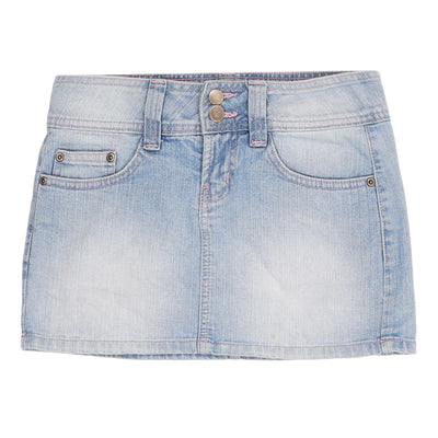 Vintage Y2K Light Wash Jean Mini Skirt