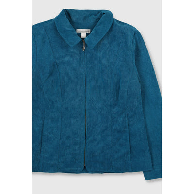Vintage 90s Blue Corduroy Coat