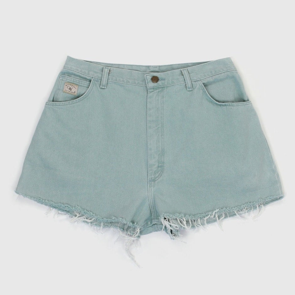 Vintage 90s Mint Green Distressed Shorts