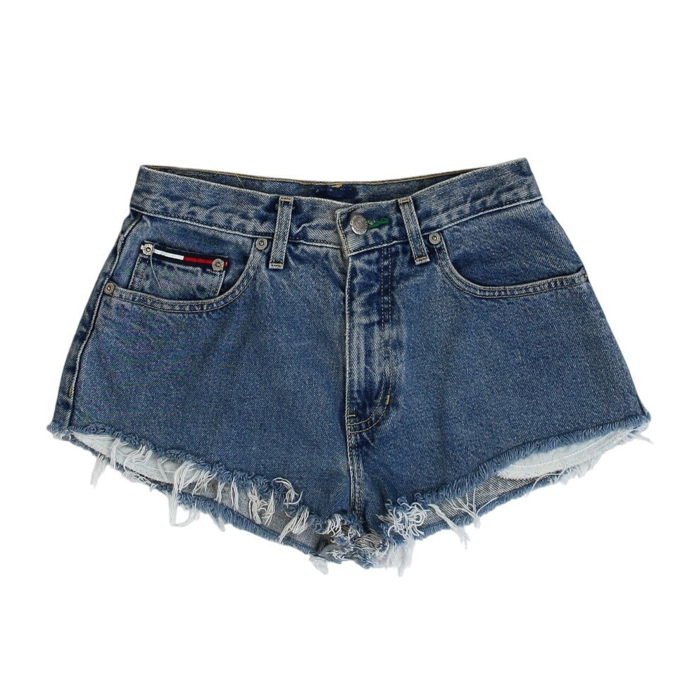 Vintage Y2K Tommy Hilfiger Mid Rise Distressed Shorts