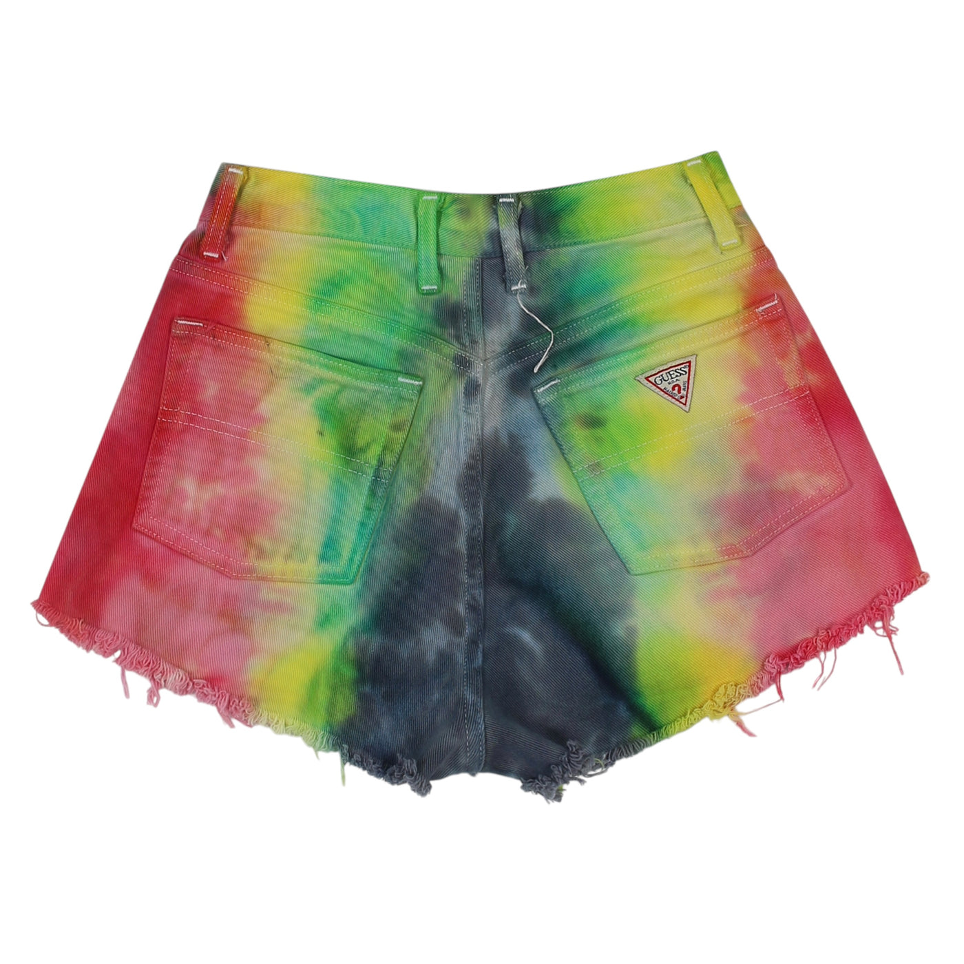 Vintage Guess Tie Dye Rainbow High Waisted Shorts