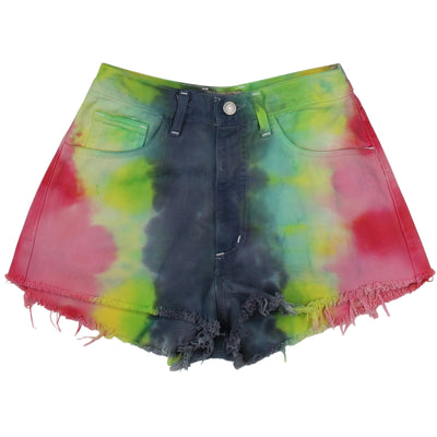 Vintage Guess Tie Dye Rainbow High Waisted Shorts