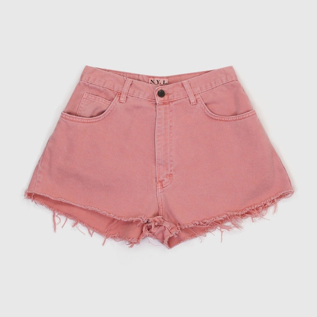 Vintage 90s Pink High Rise Distressed Shorts