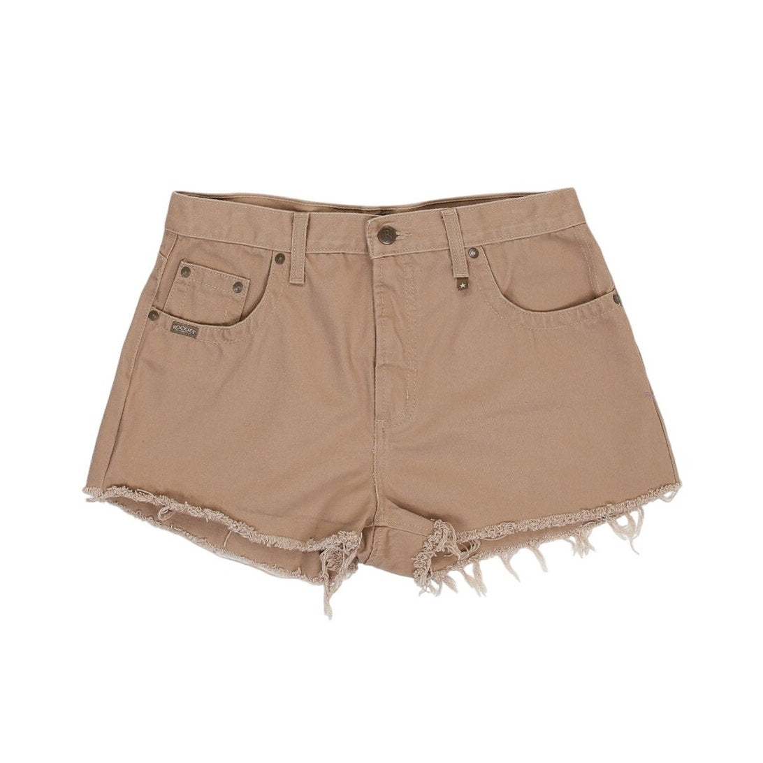 Vintage 90s Low-Mid Rise Khaki Distressed Shorts