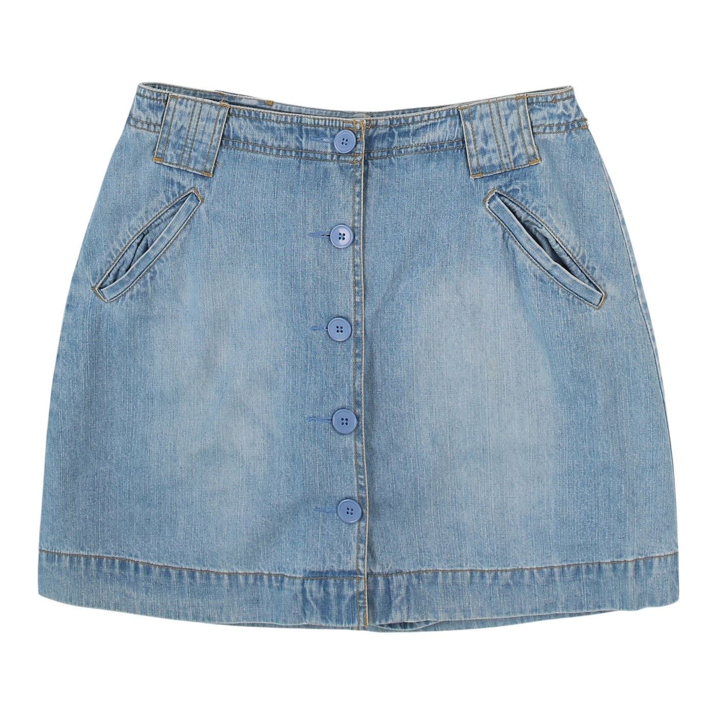 Vintage 90s Light Wash Denim Skort