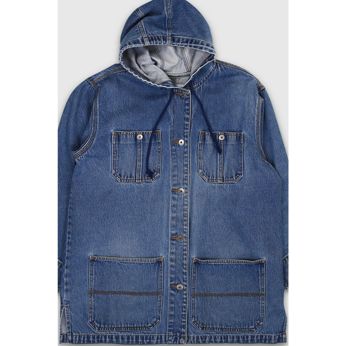 Vintage 90s Hooded Denim Jacket