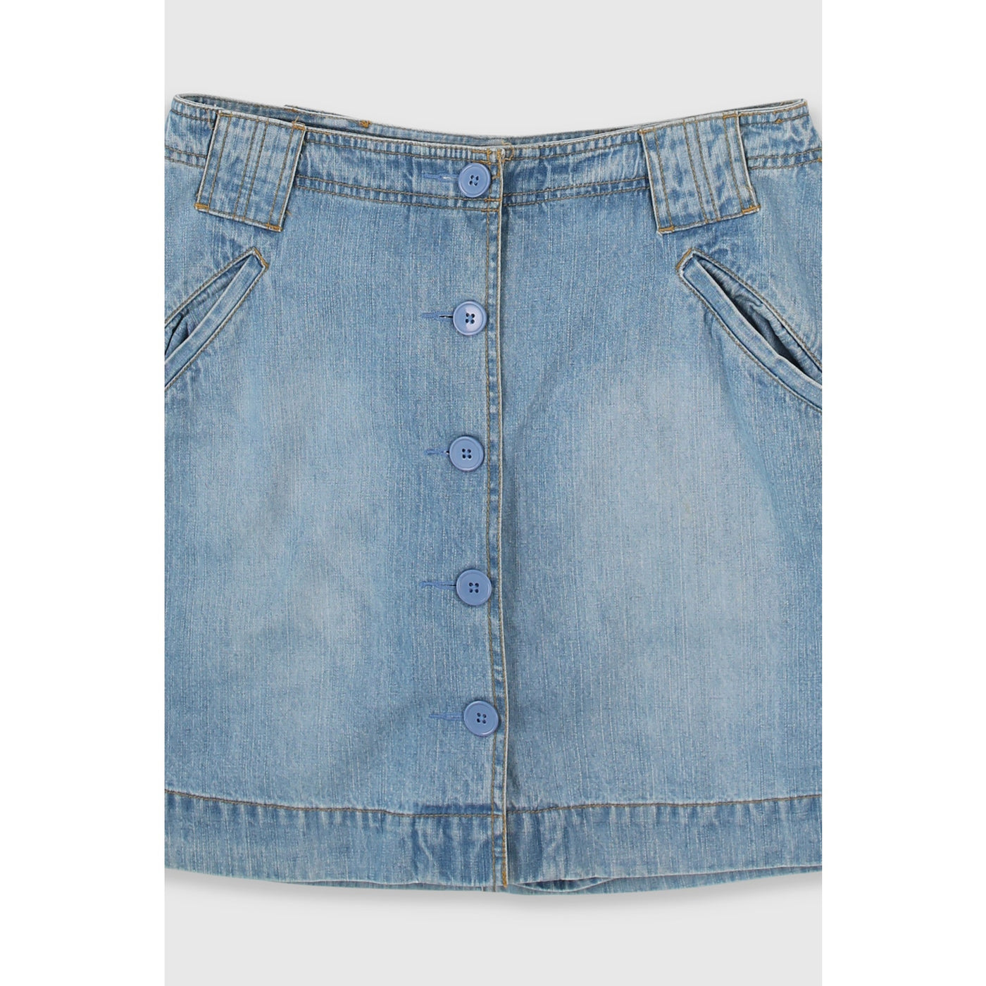 Vintage 90s Light Wash Denim Skort