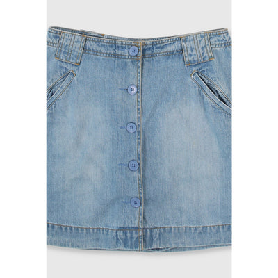Vintage 90s Light Wash Denim Skort