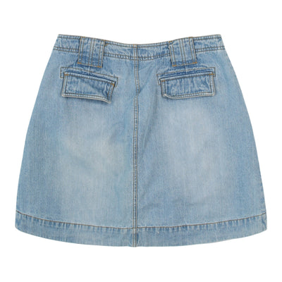 Vintage 90s Light Wash Denim Skort
