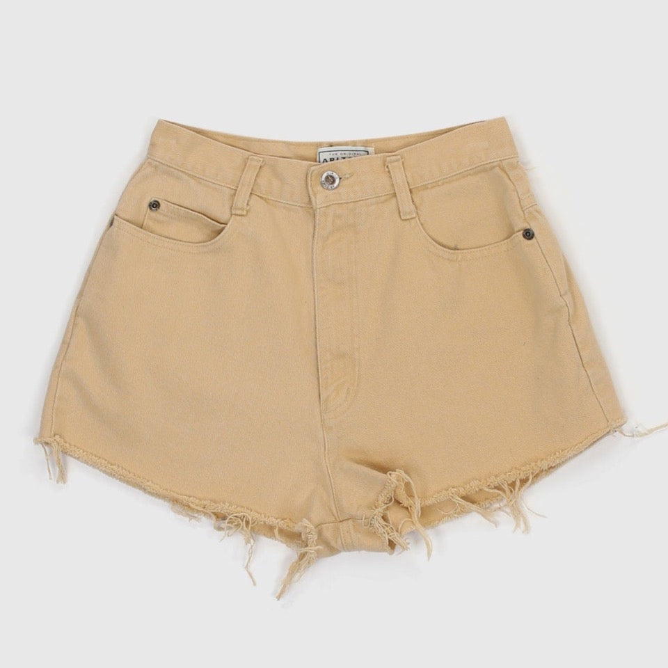 Vintage 90s Tan Distressed Shorts