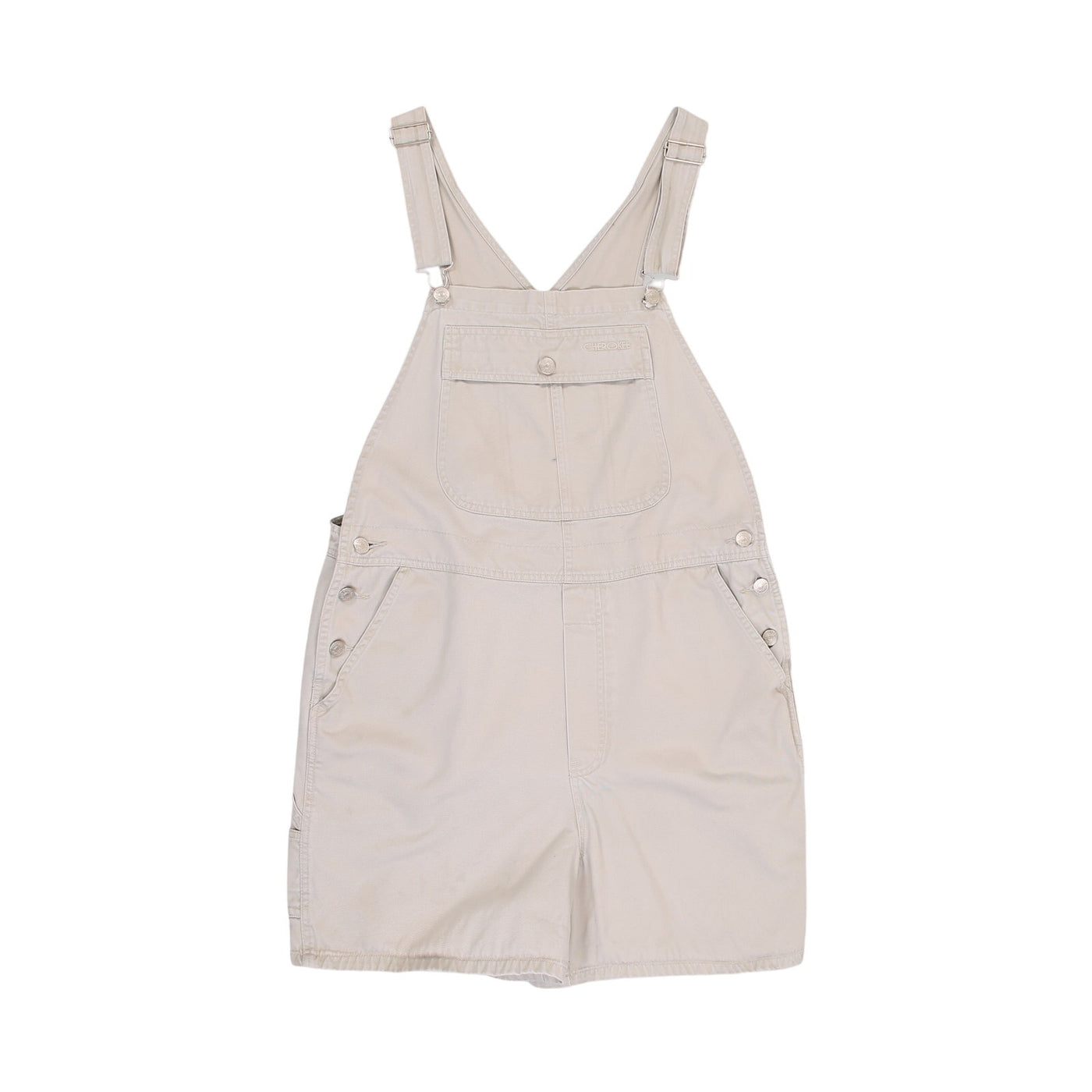 Vintage 90s Khaki Tan Overall Shorts