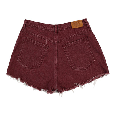 Vintage 90s Maroon Distressed Shorts