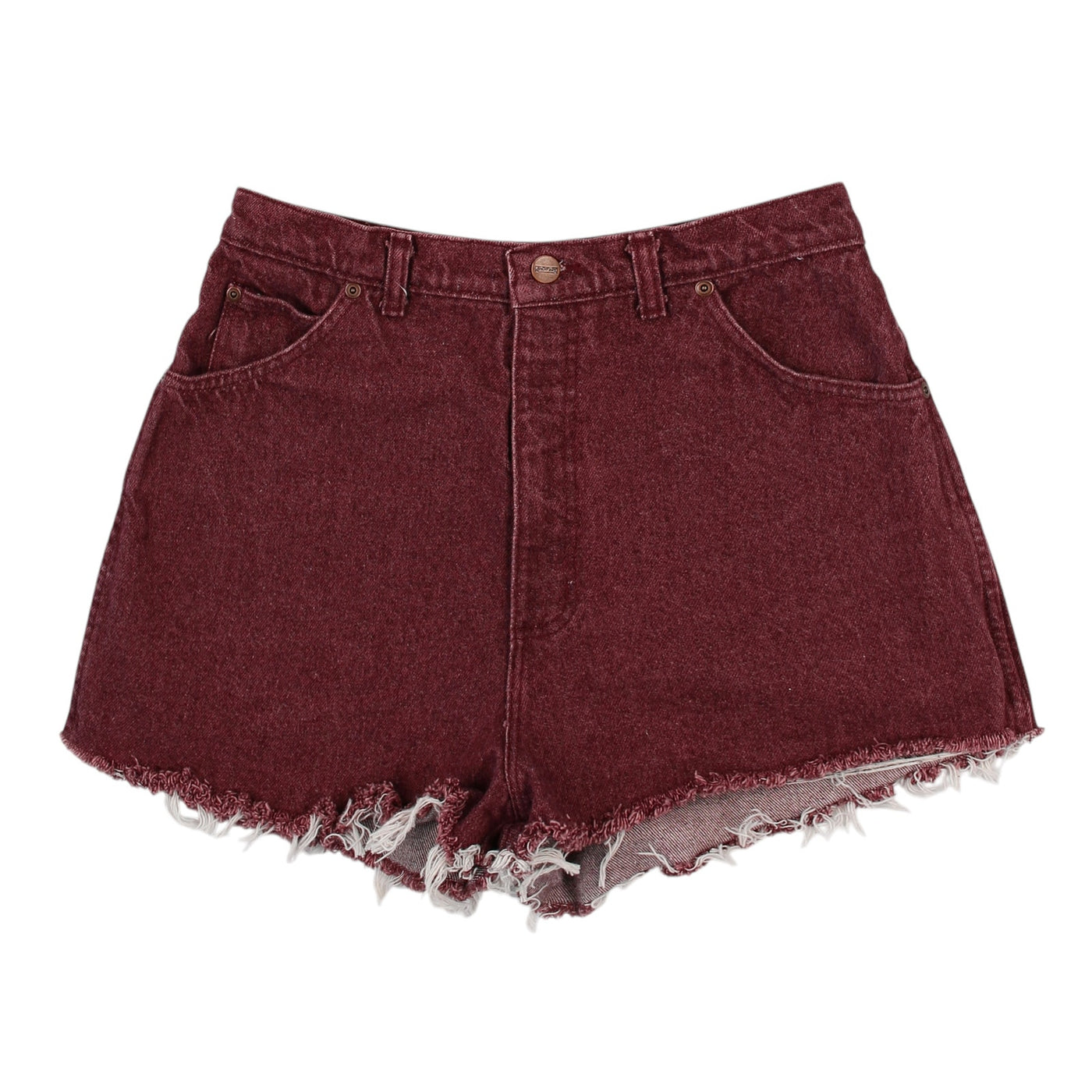 Vintage 90s Maroon Distressed Shorts