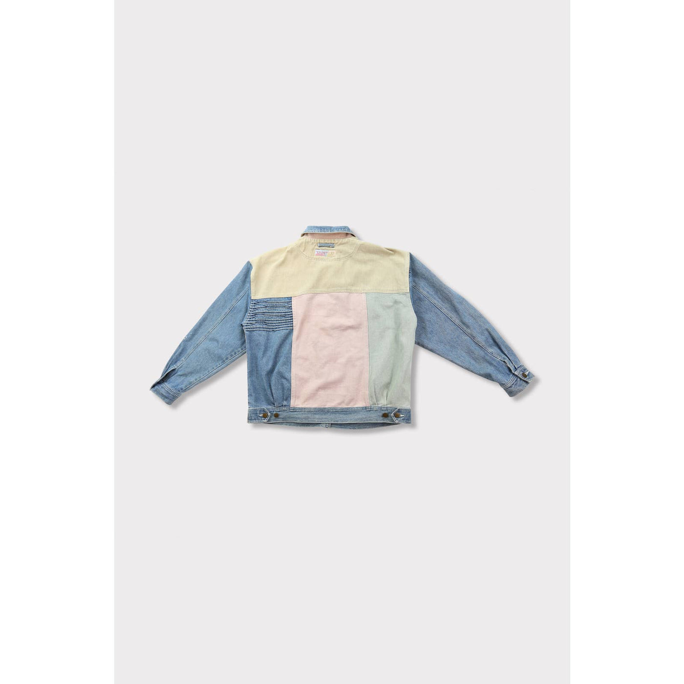 Vintage Y2K TOGETHER Pastel Colorblock Denim Jacket