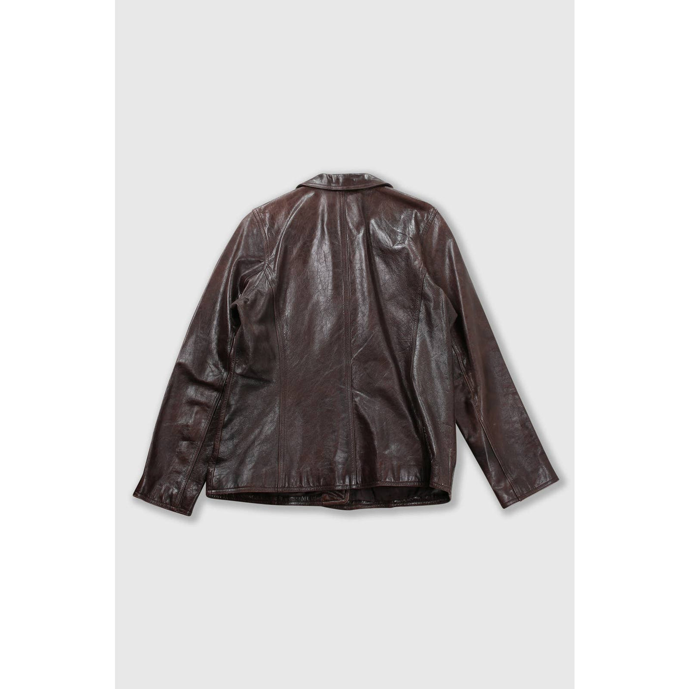 Vintage 90s Wilsons Leather Dark Brown Coat