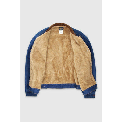 Vintage 90s Wrangler Lined Corduroy Collar Denim Jacket