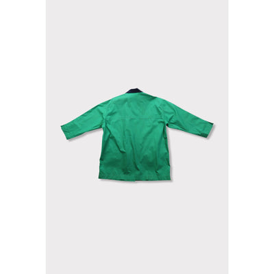 Vintage Longline Green And Blue Corduroy Collar Lightweight Jacket