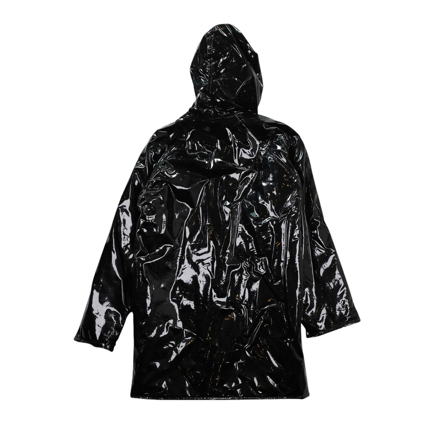Vintage Y2K Shiny Plaid Lined Raincoat