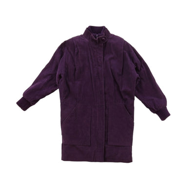 Vintage 90s Nordstrom Purple Corduroy Plaid Lined Coat