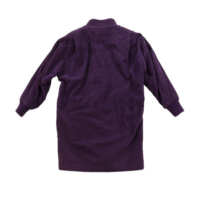 Vintage 90s Nordstrom Purple Corduroy Plaid Lined Coat