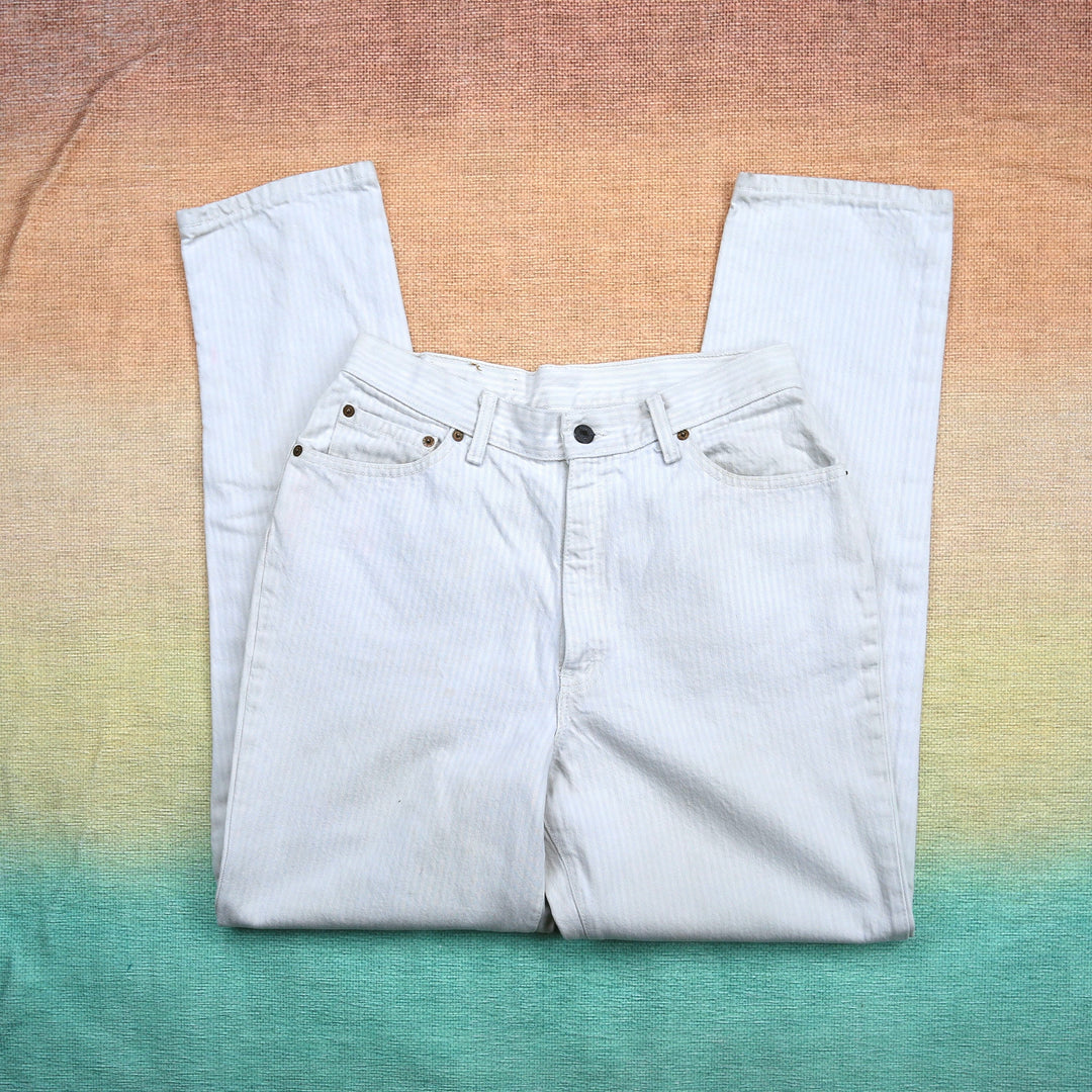 Vintage Levi's 505 White Pin Striped Jeans – Denim For Days