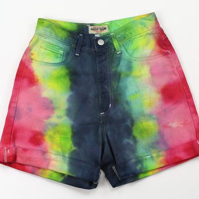 Vintage Guess Tie Dye Rainbow High Waisted Shorts