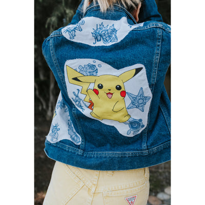 Vintage Lee Pokemon Patched Denim Jacket