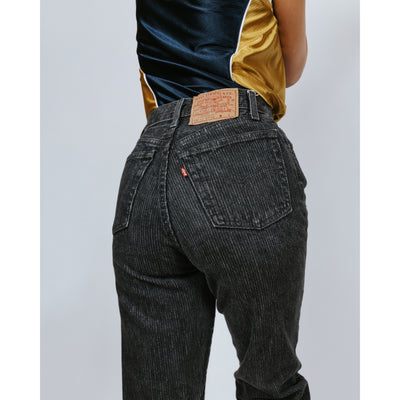 Vintage Levis 501 Black Striped Jeans