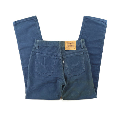 Vintage Levis 910 Blue Corduroy High Waisted Jeans