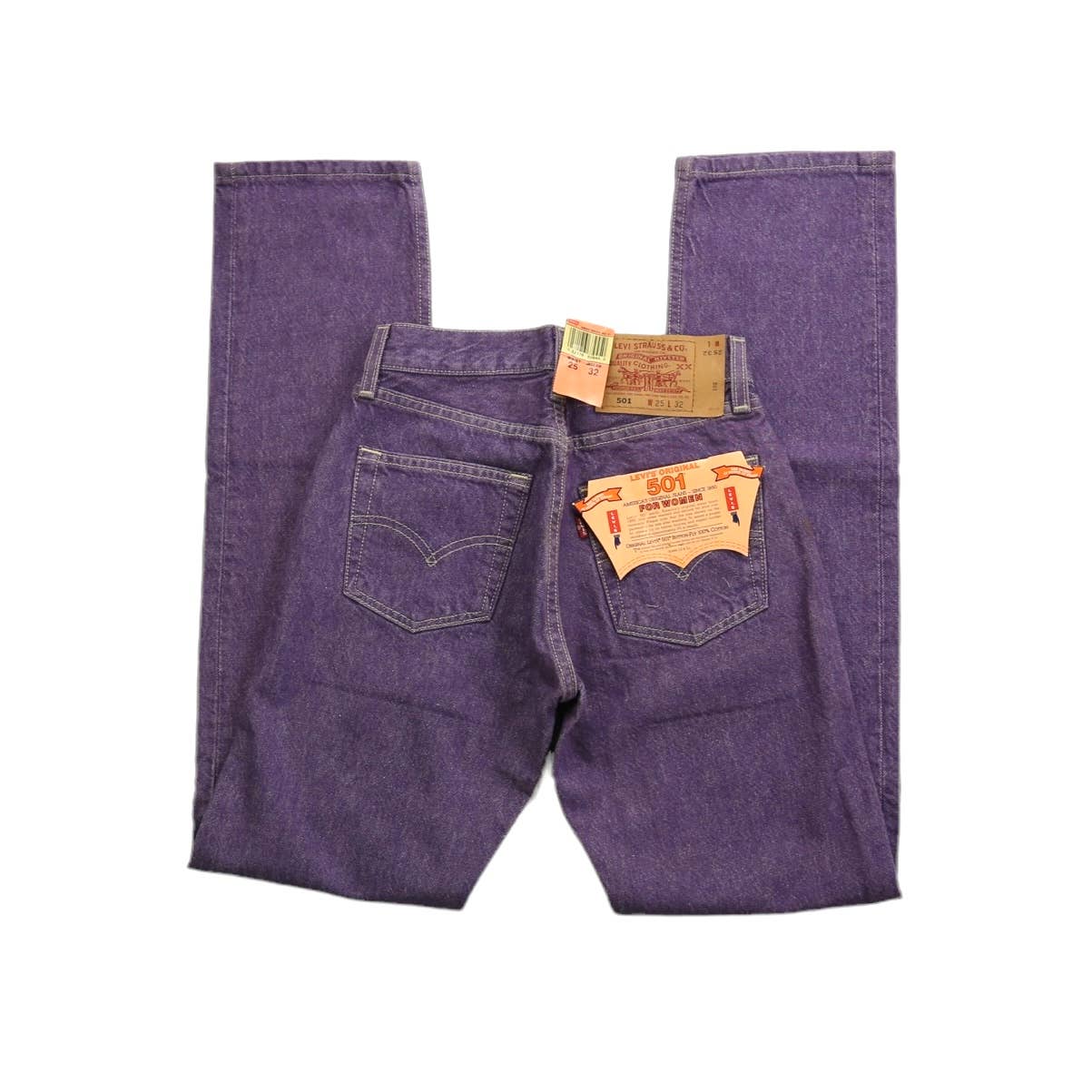 Vintage Levi’s 501 Deadstock Purple Button Fly Jeans 24"/25"