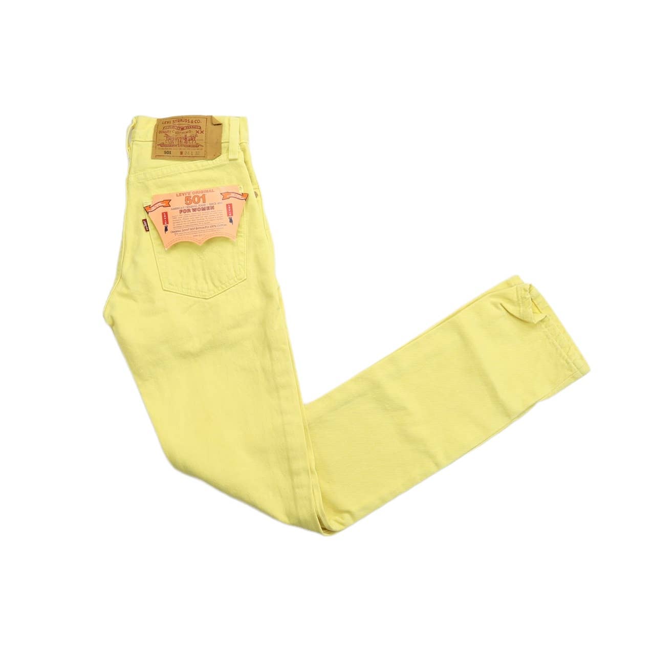 Vintage Levi’s 501 Deadstock Yellow Button Fly Jeans