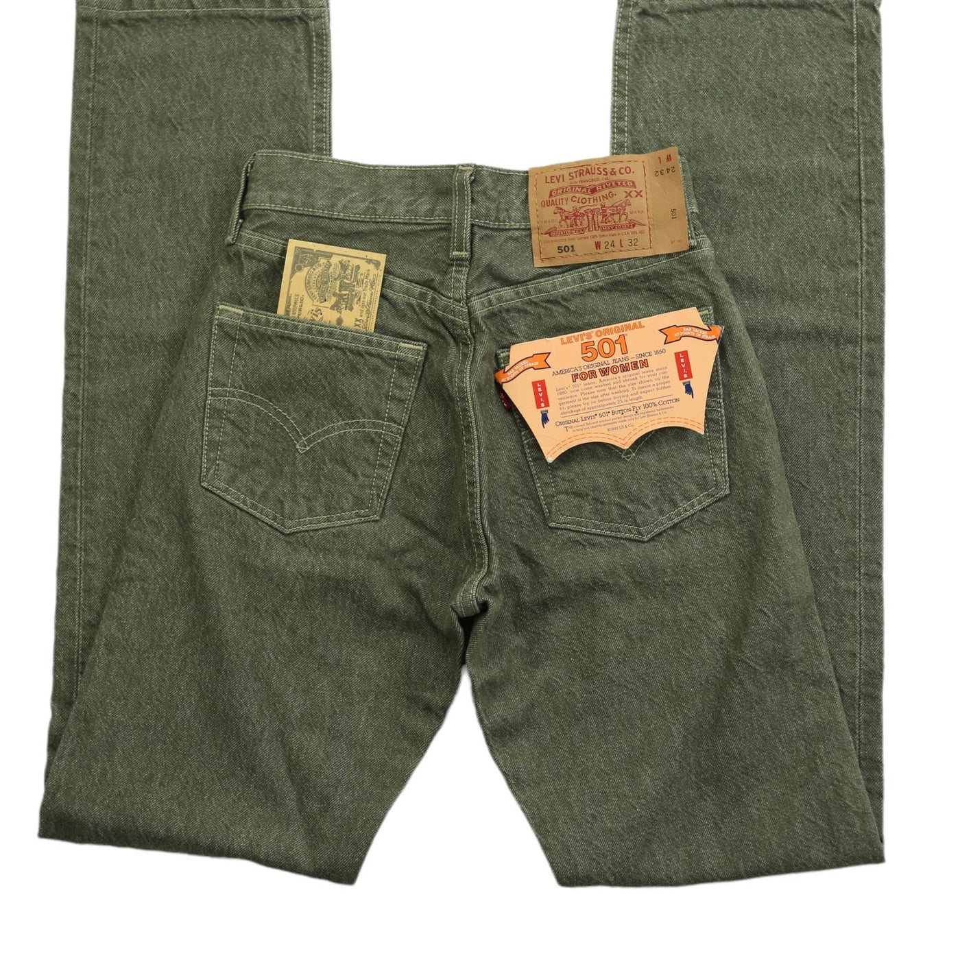Vintage Levi’s 501 Deadstock Green Button Fly Jeans